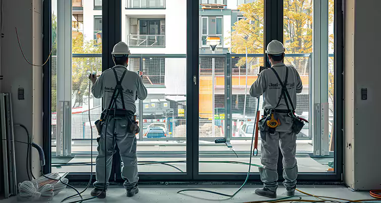 Patio Door Glass Replacement with Built-In Blinds in Plant City, FL